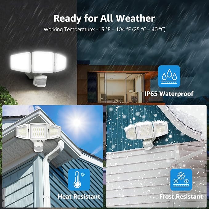 Lepro LED Security Lights, Outdoor Motion Sensor Light, Flood Lights - Image 5