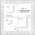 Zonon 5 Inch Military Map Protractor Military Style Utm/mgrs Coordinate Scale by Zonon