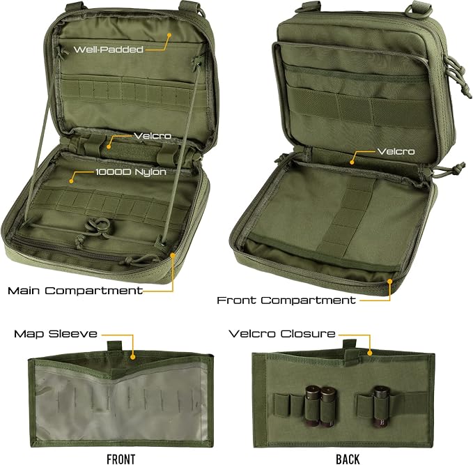 WYNEX Tactical Molle Admin Pouch of Double Layer Design, Admin Pouches Molle - Image 4