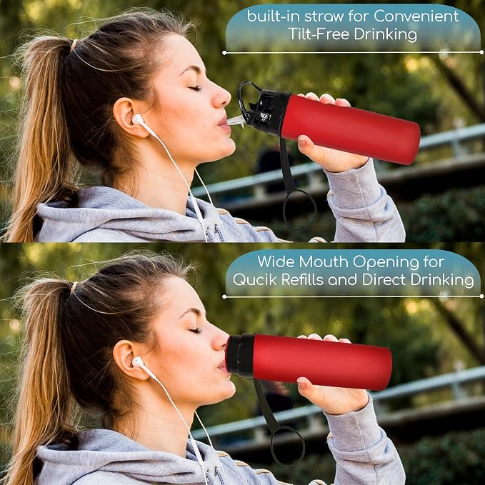 Collapsible Water Bottles 20oz, Odorless BPA-Free Silicone, Leak-Proof Foldable - Image 7