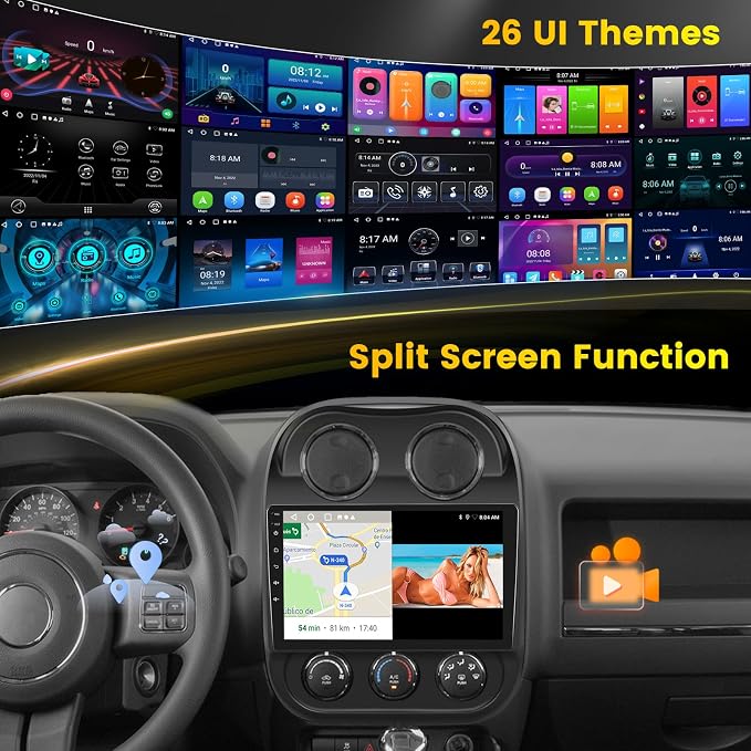 Hikity Android 15 Car Stereo for Jeep Patriot Compass 2010-2016, 10.1'' - Image 5