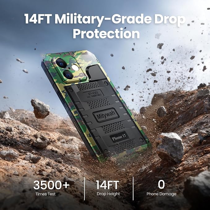 Mitywah Waterproof Case for iPhone 17, Rugged Metal Case - Image 4
