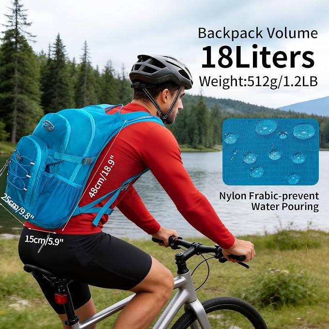 KABAQOO Hydration Backpack, 18L Multipurpose Hiking Backpack - Image 3