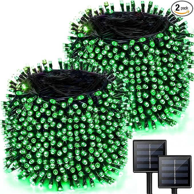 2 Pack 480 LED Solar Chrismas Lights Outdoor, Solar String Lights by Albelt