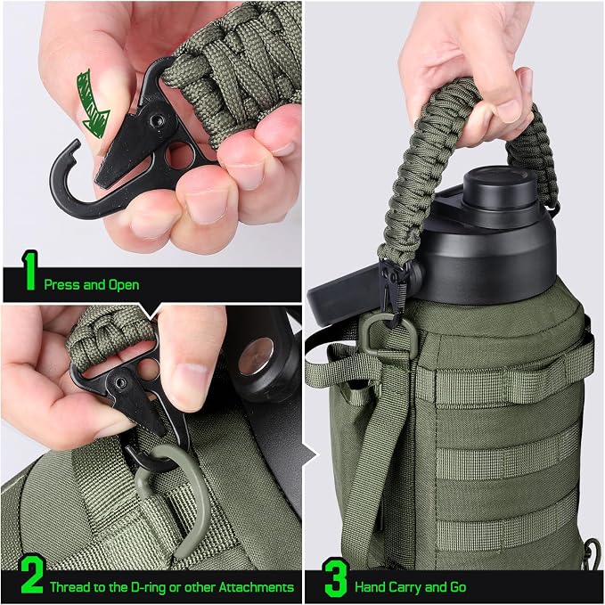 Tactical Paracord Handle，9-core Weaving Paracord Strap - Image 6