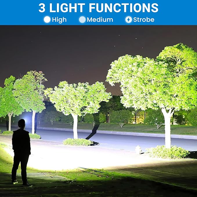 Rechargeable Headlamp 3 Pack, 000 Lumens Super Bright Head Lamp - Image 4