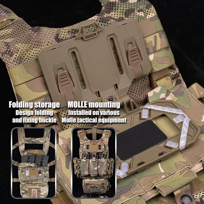 Zhongren Tactical Plate Carrier Vest Attachments Universal Phone Chest Mount - Image 4