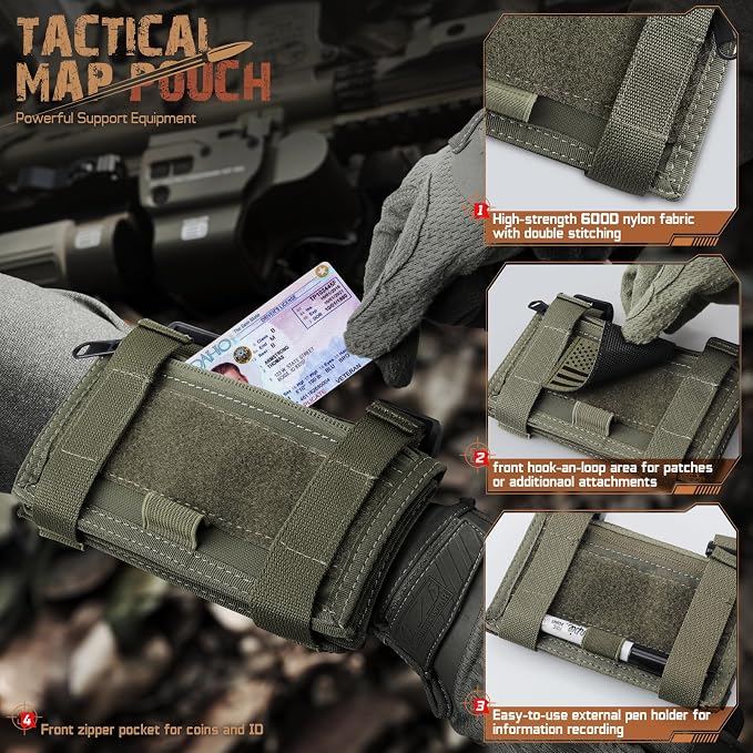 LIVANS Map Case Tactical Arm Sleeve QB Wristband Map Pouch Tactical Armband - Image 2