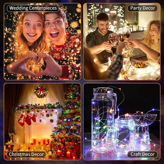 20 Pack Multi-Color LED Fairy Lights Battery Operated, 7FT 20 LED Waterproof - Image 7