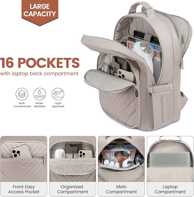 LOVEVOOK Laptop Backpack for Women 17.3 inch, Cute Womens Travel Backpack Purse - Image 2