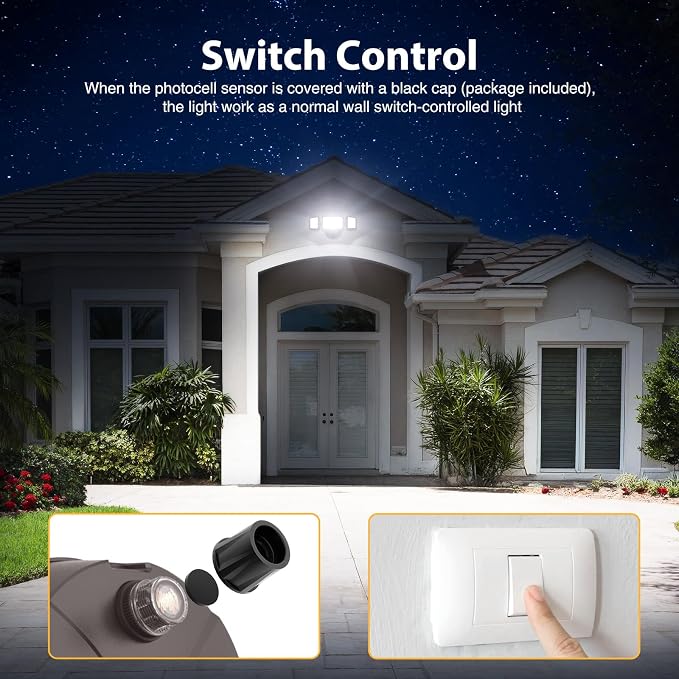 Onforu 70W LED Dusk to Dawn Flood Lights, 7000LM Brown Exterior Security - Image 4