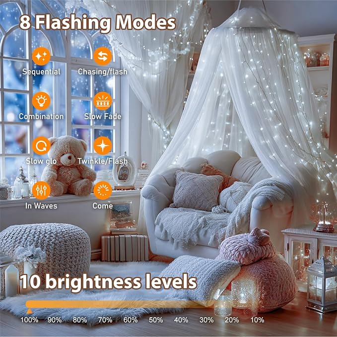 HXWEIYE Rechargeable Fairy Lights - Image 8