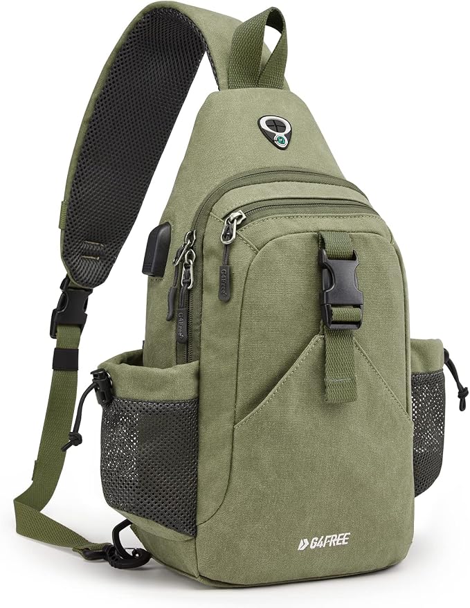 G4Free Canvas Sling Bag Crossbody Backpack by G4Free