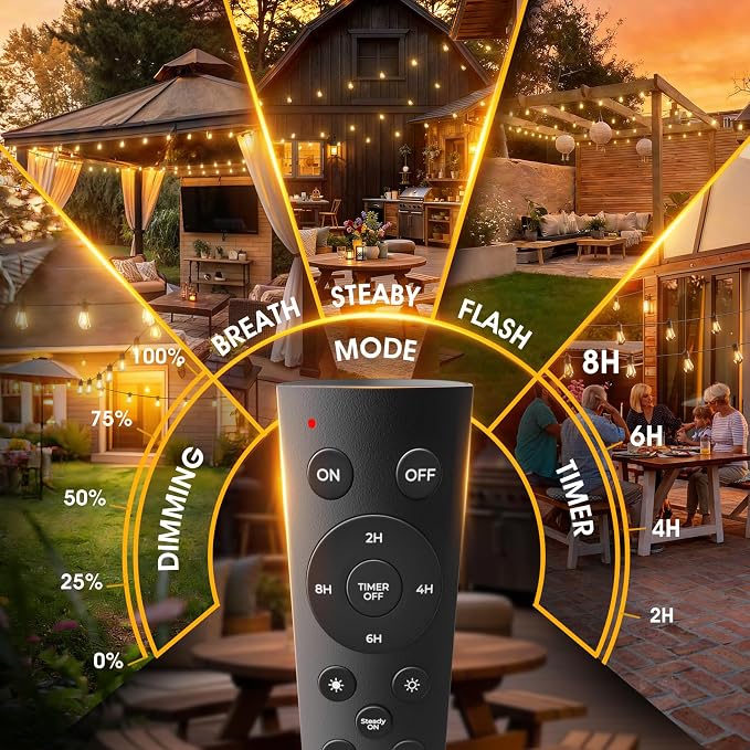 addlon 200FT LED Outdoor String Lights - Image 3