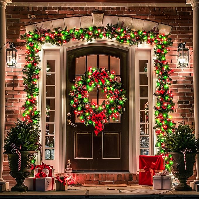 JMEXSUSS 200 LED Red and Green String Lights Outdoor, 66ft Christmas String - Image 7