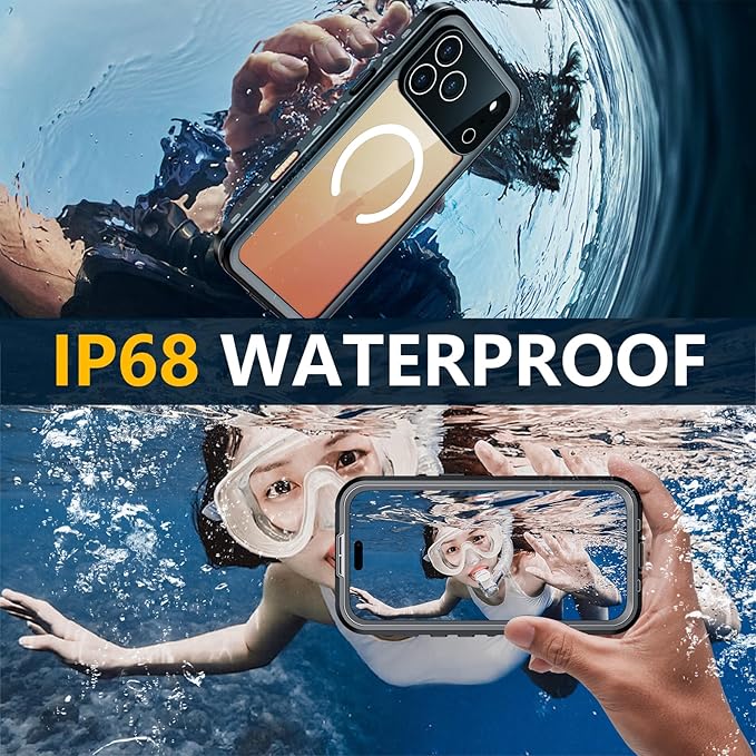 Red2Fire for iPhone 17 Pro Max Case Waterproof, Phone Case 6.9" Black/Clear - Image 2