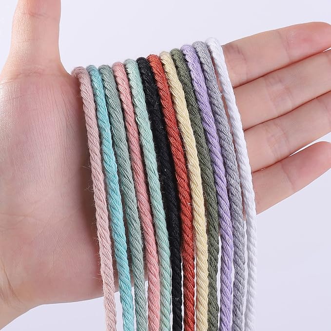Light Purple Macrame Cord 4mm x 109Yards, Colored Cotton Rope Craft Cord - Image 2