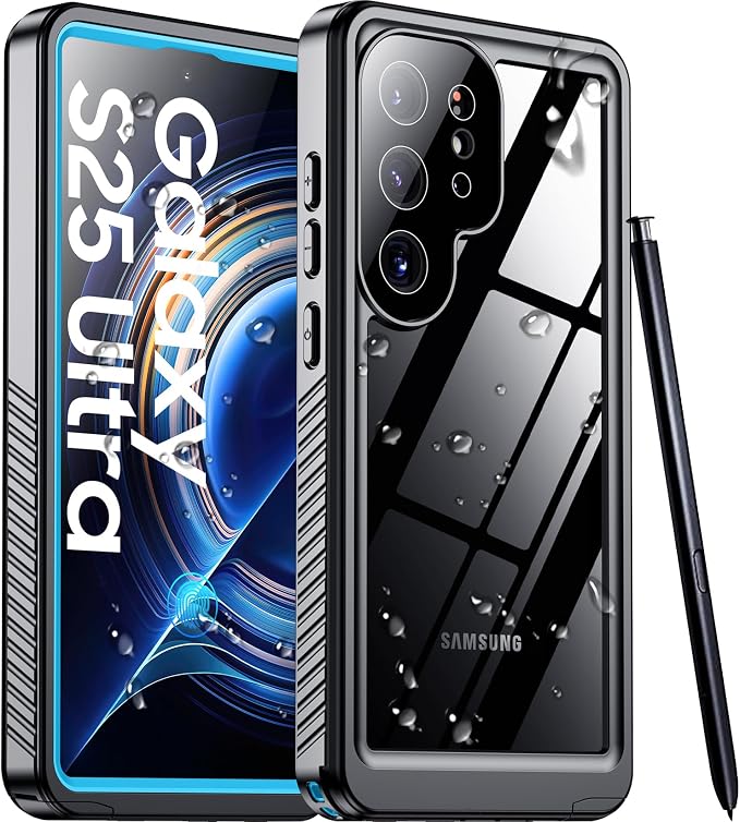 Temdan Designed for Samsung Galaxy S25 Ultra Case Waterproof, Built-in Lens & by Temdan