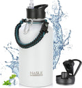 HASLE OUTFITTERS Half Gallon Insulated Water Bottles 64 oz, Stainless Steel by HASLEOUTFITTERS