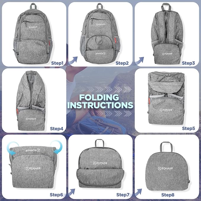 ZOMAKE Ultra Lightweight Packable Backpack 20L, Small Foldable Backpacks Hiking - Image 5