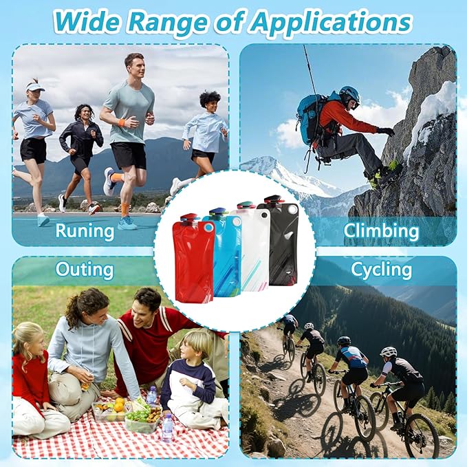 4 Pack Collapsible Water Bottle - Image 6