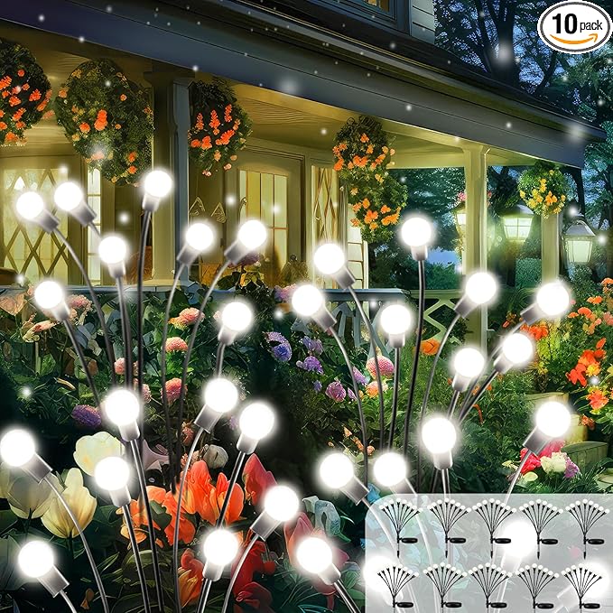 2026 Upgraded Solar Lights Outdoor, 10 Pack Solar Garden Lights by BOSSERN