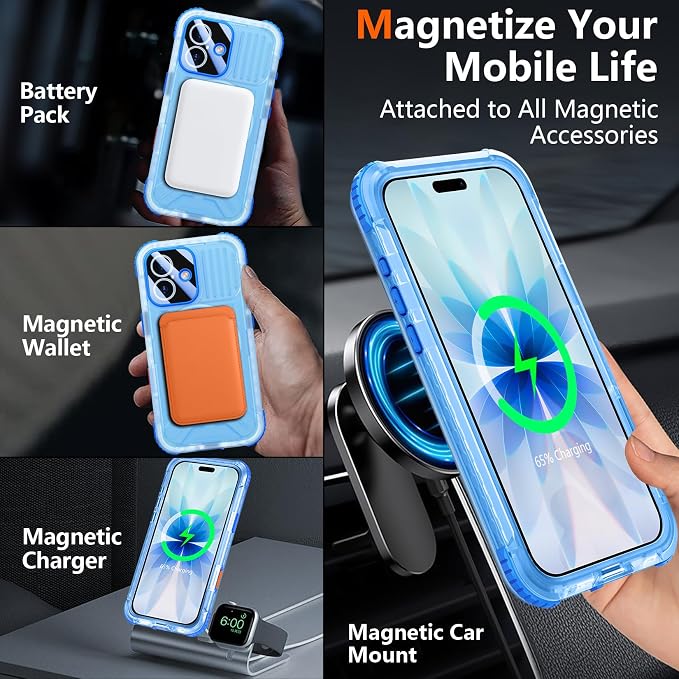 SPIDERCASE Magnetic for iPhone 17 Case Waterproof, 12FT Military Shockproof - Image 5