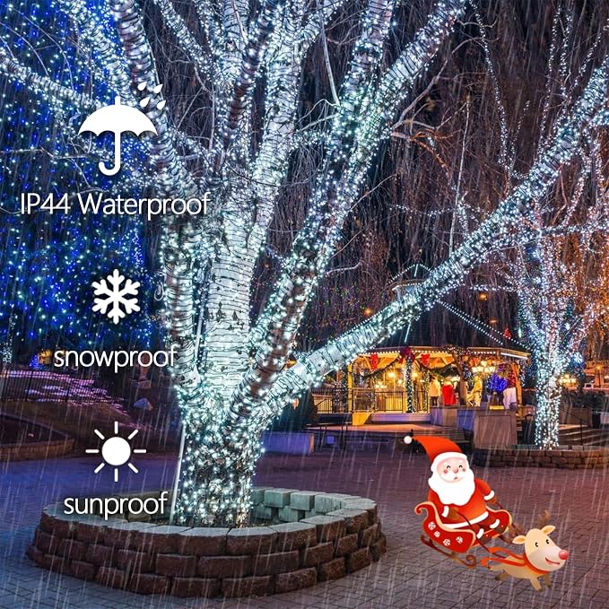 2-Pack Connectable Christmas Lights Outdoor, Total 164FT 400LED Christmas - Image 6