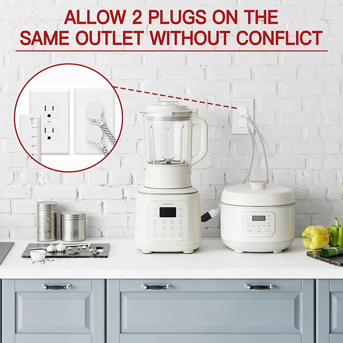 16/3 Flat Plug Braided Extension Cord 15 FT, Indoor 3 Prong Grounded Low - Image 5