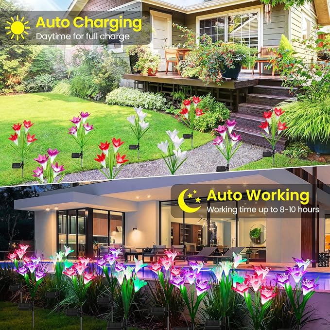 KOOPER Outdoor Solar Lights, 4 Pack Solar Garden Light - Image 5