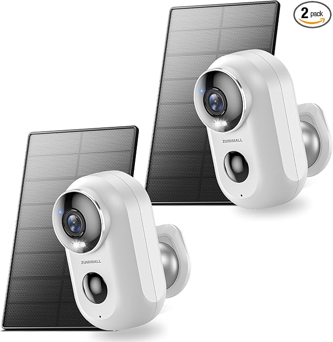 ZUMIMALL Solar Security Cameras Wireless Outdoor, Solar Camera Outdoor Wireless by ZUMIMALL