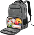 MATEIN Laptop Backpack with Lunch Box, 18 Inch Gray Mens Work Backpack by MATEIN