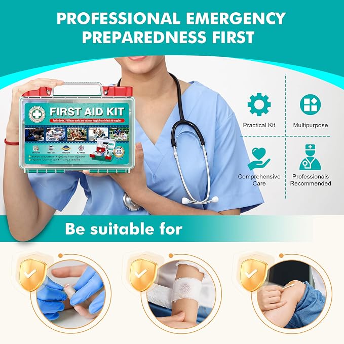 General Medi 295 Pieces Professional First Aid Kit - Image 5