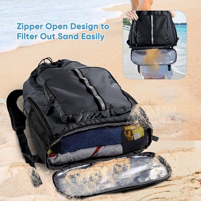 Large Beach Backpack Waterproof Sandproof - Image 3