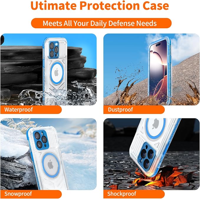 for iPhone 15 Pro Waterproof Case, IP68 Underwater Case Built-in Screen - Image 4