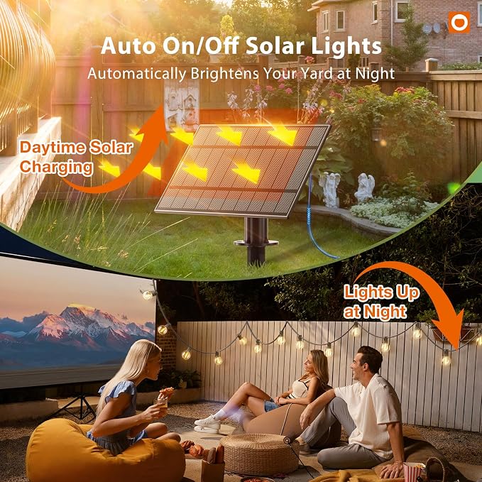 addlon 100FT Solar String Lights Outdoor - Image 7