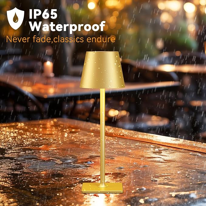 Yogaret 4 Pack Gold Rechargeable Led Cordless Table Lamps, Cordless Lamp - Image 5