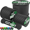 Reflective Paracord Rope 750 lb - 50ft 5/32" Parachute Cord 4MM 12-Strand para by Triberion