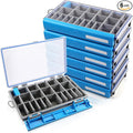 Junkin 6 Pack 3600 Fishing Tackle Boxes Waterproof, High-vis Blue Lure by Junkin
