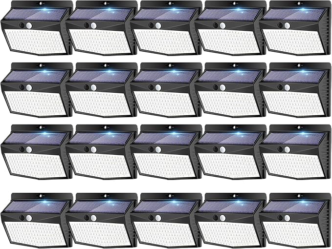 Peasur 20 Packs Solar Outdoor Lights Motion Sensor Solar Security Light by Peasur
