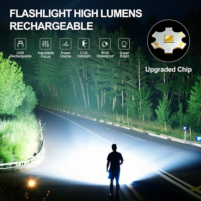 Rechargeable Flashlights High Lumens, 7Mode LED Flashlight Rechargeable - Image 2