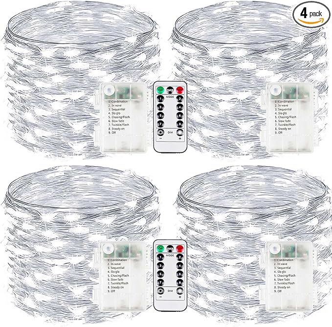 4-Pack Fairy Lights Battery Operated by EXF
