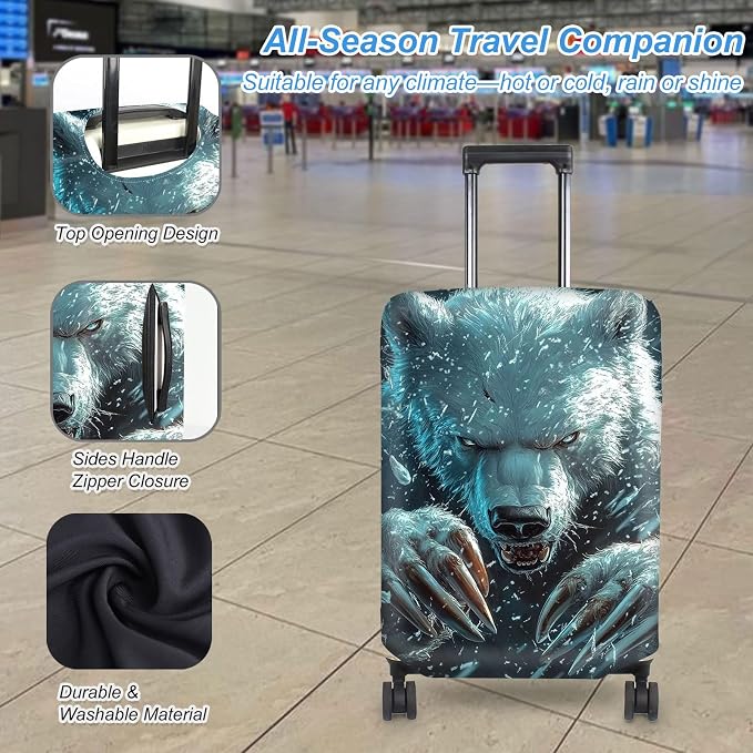 Luggage Cover Protector for 22-24 Inch Suitcases, TSA Approved Elastic Travel - Image 3