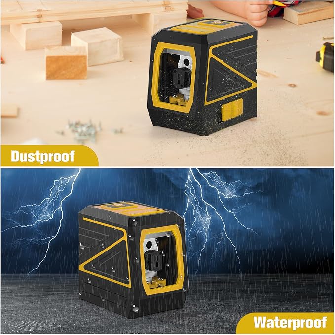 Laser Level with Tripod, 100 feet Green Cross Line Self Rotary Leveling Laser - Image 3