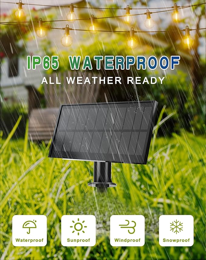 Zuske Solar String Lights Outdoor Waterproof 150FT - Image 3
