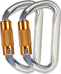 SOB Heavy Duty Steel Carabiner Clips -Auto Locking Climbing Carabiner, by SOB