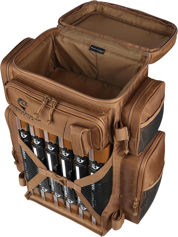 Evolution Fishing Drift Series Tackle Backpack, Outdoor Rucksack w/ 6 Fishing - Image 6