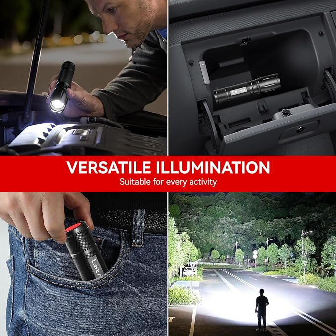 LETMY Tactical Flashlight S2000-2 Pack Bright Military Grade LED Flashlights - Image 7