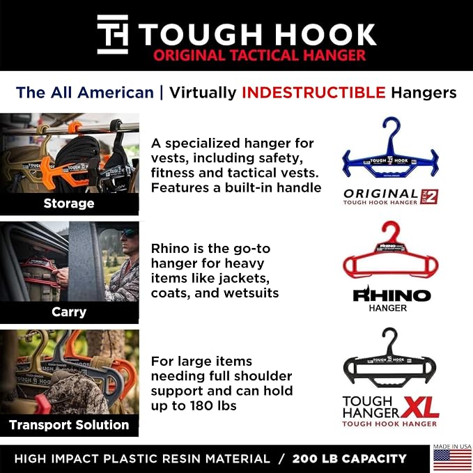 Tough Hook Original Heavy Duty Hangers – The Superhero of Hangers | American - Image 7