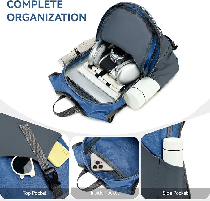 15L Small Hiking Backpack for Men Women Lightweight Packable Backpack Foldable - Image 3